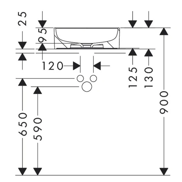 Раковина Hansgrohe Xuniva S 40 см белая 60164450 Staron