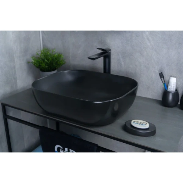 Раковина GID Geometrico Bm1302 50 см черная матовая 53348 Staron