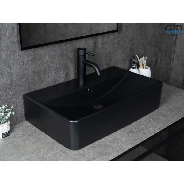 Раковина GID Geometrico Bm1344 61 см черная 53361 Staron