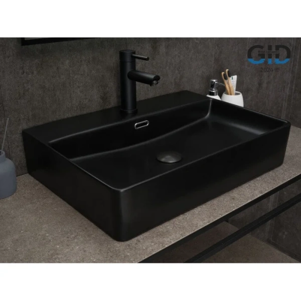 Раковина GID Geometrico Bm9256 60 см черная 53375 Staron