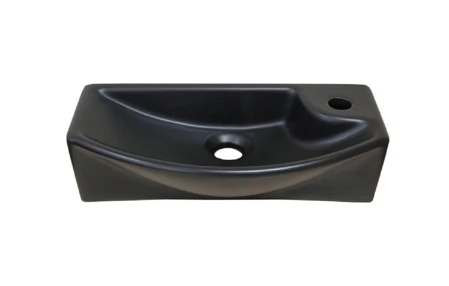 Раковина SantiLine 46 см левосторонняя черная SL-2013LMB
