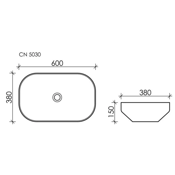 Раковина Ceramica Nova Element 60 см белая CN5030