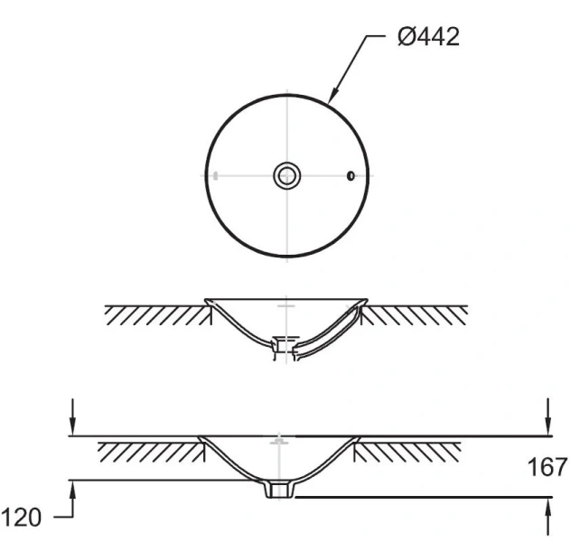 Раковина Jacob Delafon Carillon 45 см E96118-0