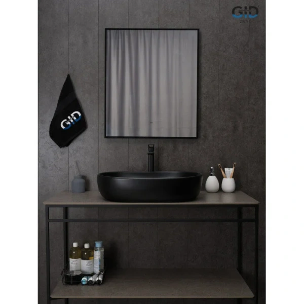 Раковина GID Lago Bm9026a 60 см черная матовая 53369 Staron