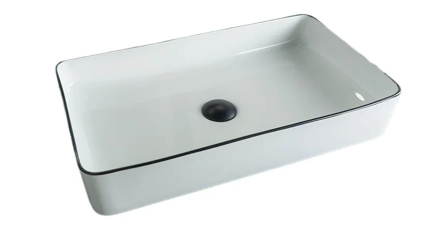 Раковина GID Geometrico Nc9399 60 см белая/черная 52225