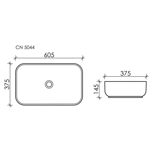 Раковина Ceramica Nova Element 60 см прямоугольная CN5044