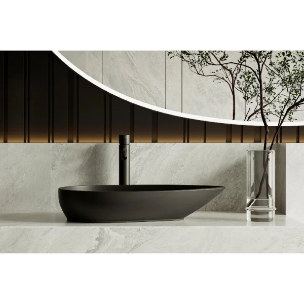 Раковина Abber Bequem 60 см черная матовая AC2117MB