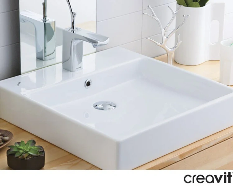 Раковина Creavit Next 50 см квадратная NX255-00CB00E-0000 Staron