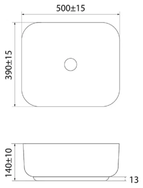 Раковина IDDIS Bridge 50 см черная матовая BRIBM05i27