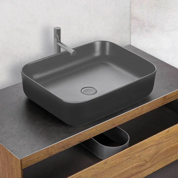 Раковина Vincea 50 см керамическая, антрацит матовый VBS-105MA Staron