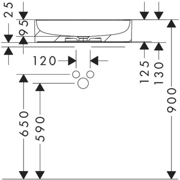Раковина Hansgrohe Xuniva D 55 см белая 60165450 Staron
