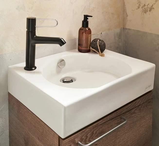 Раковина Jacob Delafon Odeon Rive Gauche 45 см белая EGN112-00 Staron