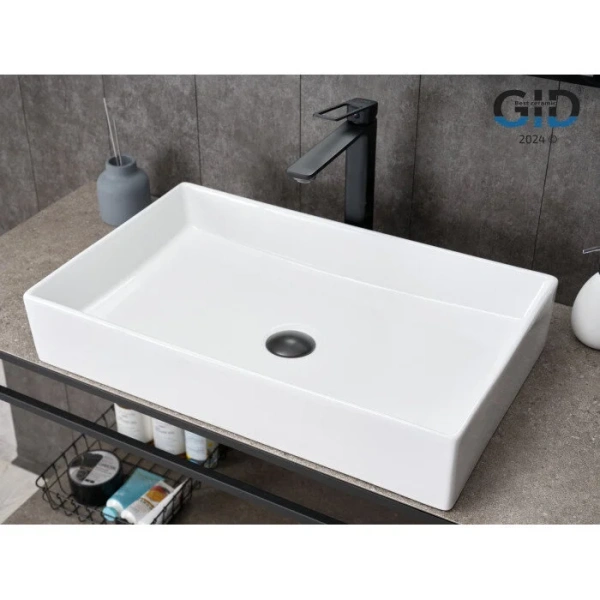 Раковина GID Geometrico N9496 60 см белая 51228 Staron