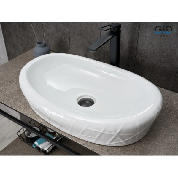 Раковина GID Creativo 777s 60 см белая 51222 Staron