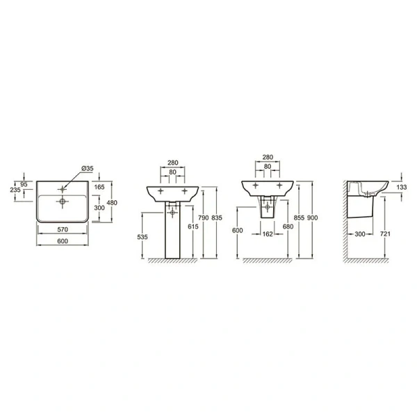 Раковина Jacob Delafon Struktura 60 см подвесная EGD112-00