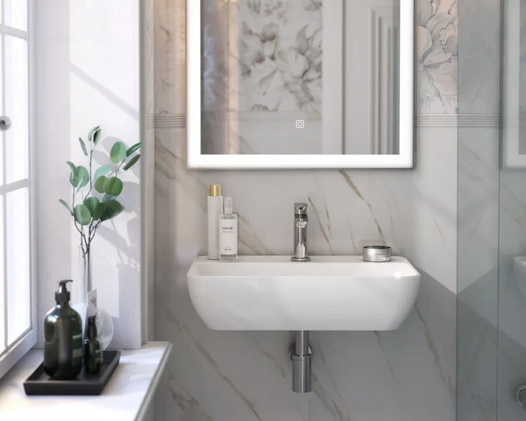 Раковина Kerama Marazzi Plaza 55 см белая PLR.wb.55.02 Staron