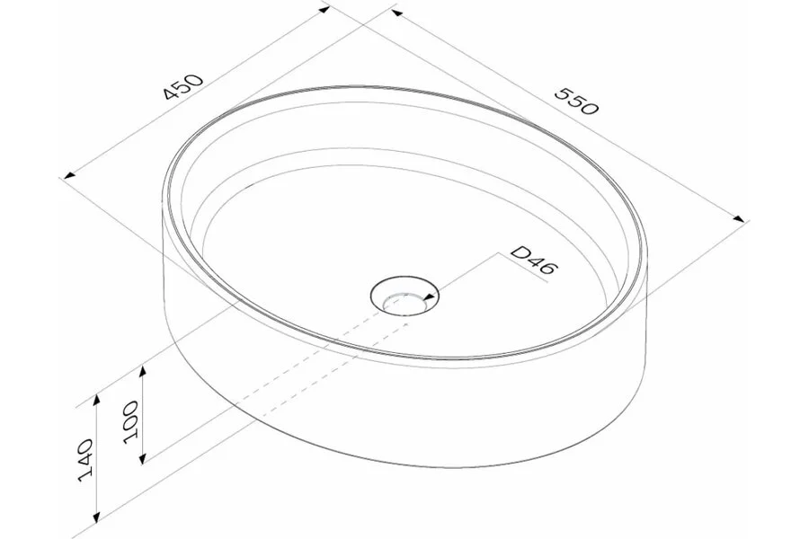 Раковина Am.Pm Func 55 см белая M8FWCC20550WG