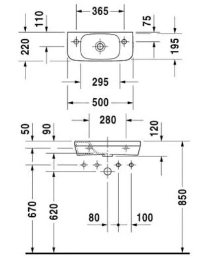 Раковина Duravit Durastyle 071350