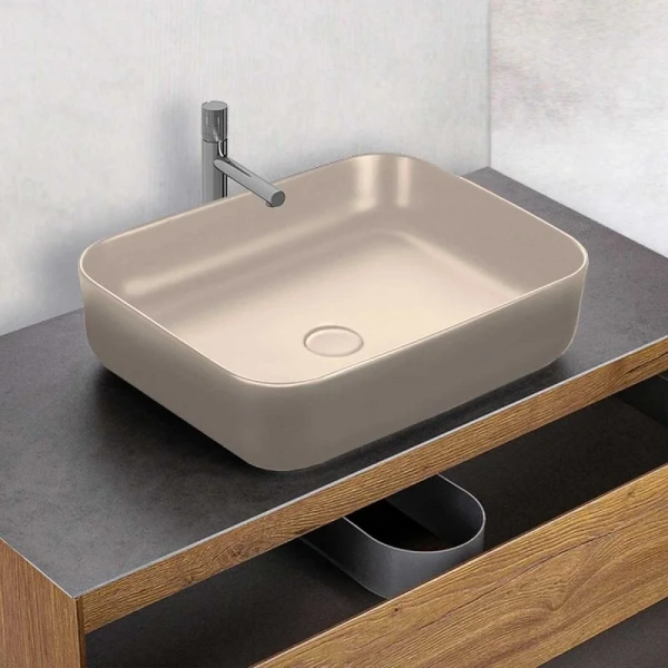 Раковина Vincea 50 см керамическая, капучино матовый VBS-105MC Staron