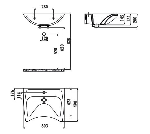 Раковина Creavit 60 см подвесная BD060-00CB00E-0000