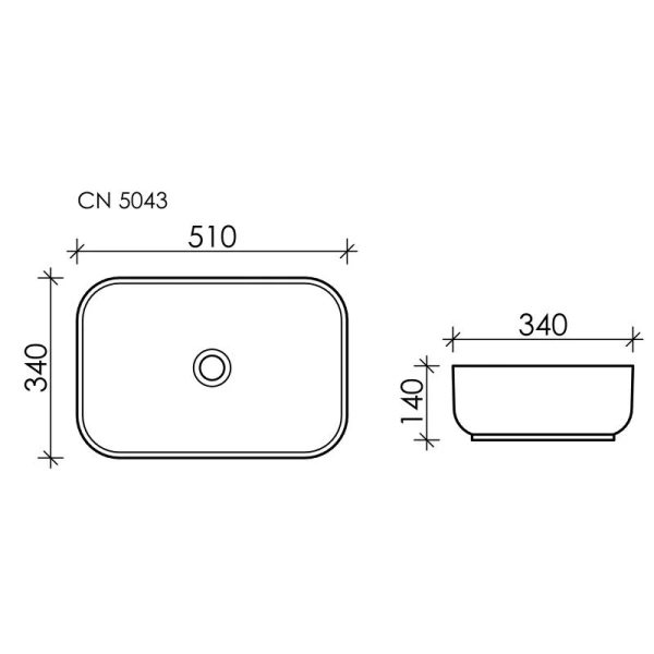 Раковина Ceramica Nova Element 51 см прямоугольная CN5043