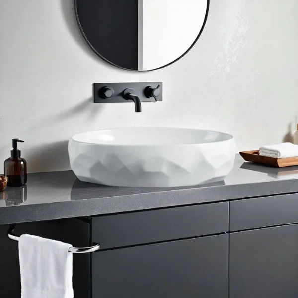 Раковина GID Lago 9030wx 60 см белая 51241 Staron