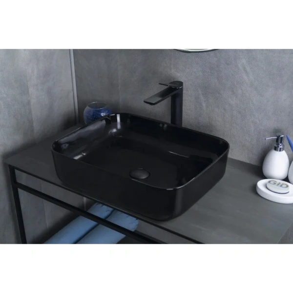 Раковина GID Geometrico BL1304 50 см черная 53351 Staron
