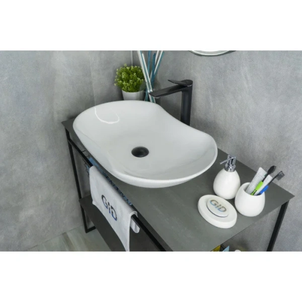 Раковина GID Lago N9175 67 см белая 51128 Staron