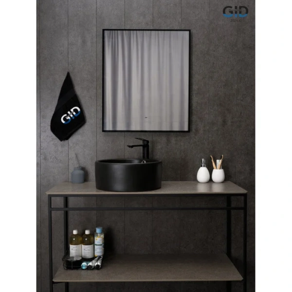 Раковина GID Esfera N9130bg 42 см черная 53382 Staron