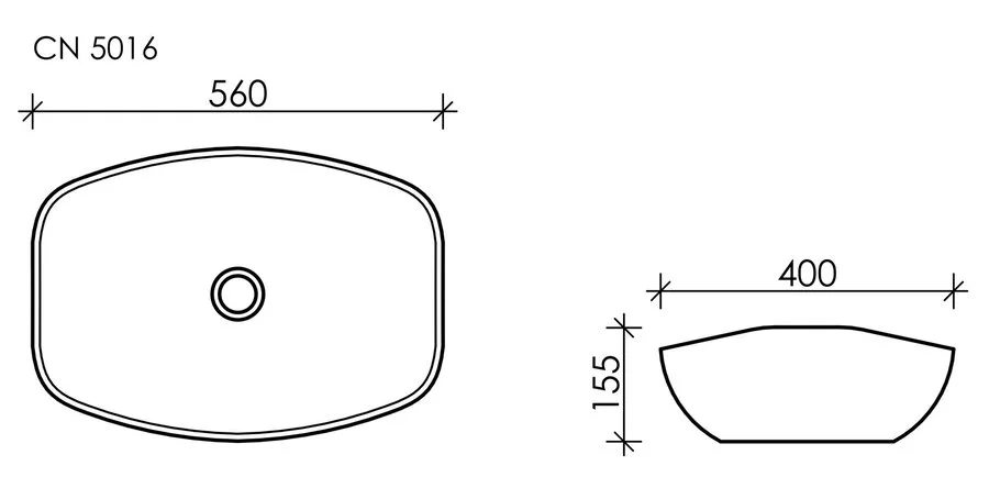 Раковина Ceramica Nova Element 56 см накладная CN5016