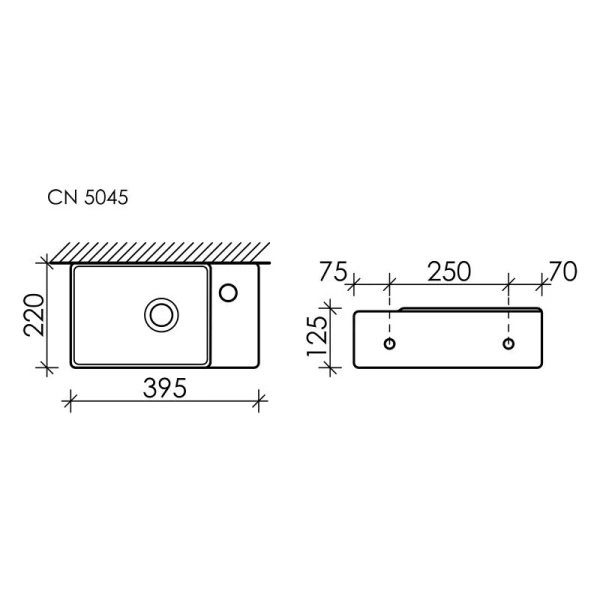 Раковина Ceramica Nova Element CN504 40 см подвесная