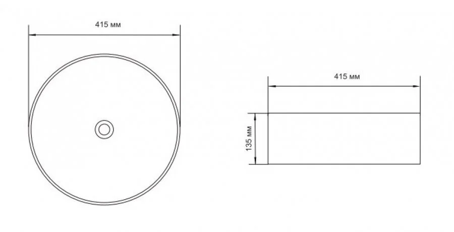 Раковина Aquanet Moon 42 см черная MOON-1-MB