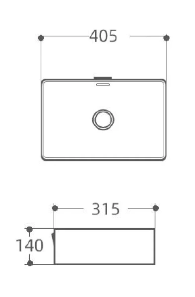 Раковина Aquanet Perfect 40 см черная PERFECT-1-MB