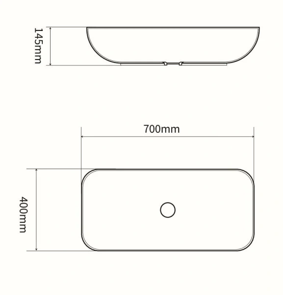 Раковина SantiLine 70 см прямоугольная SL-1032