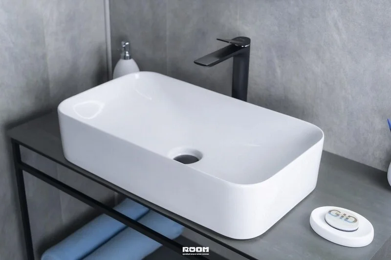 Раковина GID Geometrico N9596 61 см белая 51199 Staron