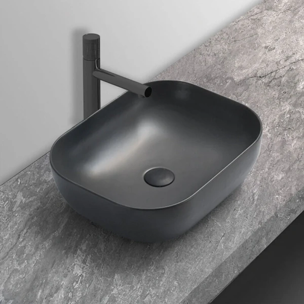 Раковина Vincea 50 см накладная, антрацит матовый VBS-101MA Staron