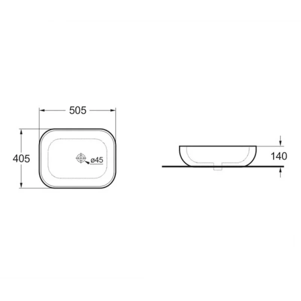 Раковина Vincea 50 см керамическая, капучино матовый VBS-101MC