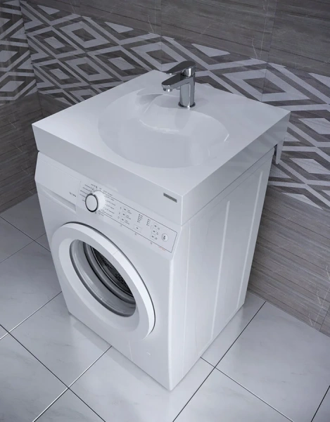 Раковина над стиральной машиной Paulmark Winken 60 см белая PM740431 Staron