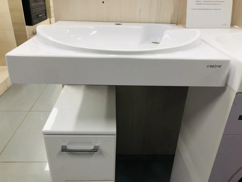 Раковина над стиральной машиной СанТа Сатурн 60 см с кронштейнами 900126 Staron