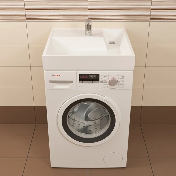 Раковина над стиральной машиной СанТа Юпитер 60 см с кронштейнами 900117 Staron