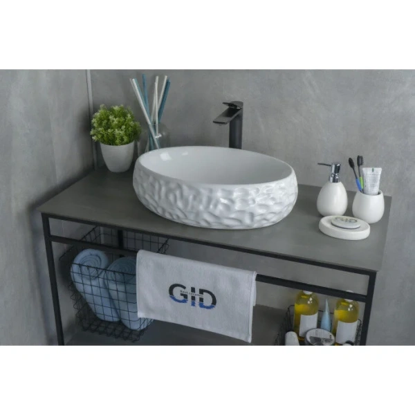 Раковина GID Lago 9030wf 48 см белая 51187 Staron