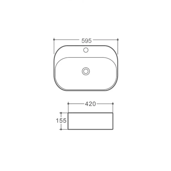 Раковина Vincea 59.5 см накладная VBS-306