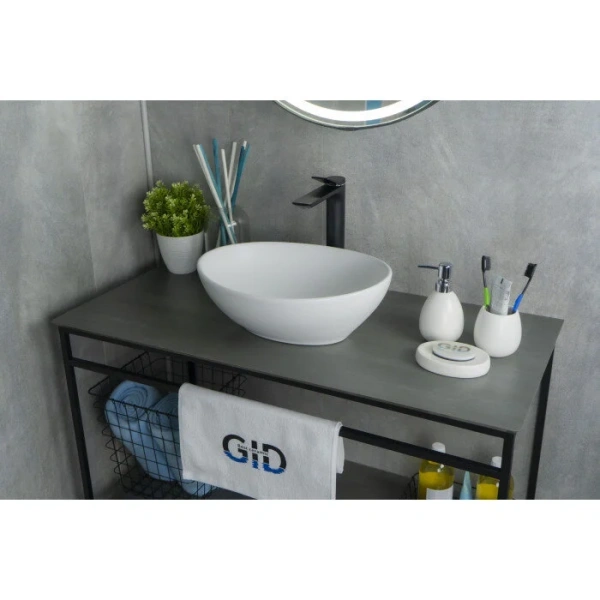 Раковина GID Lago N900 41 см белая 51164 Staron