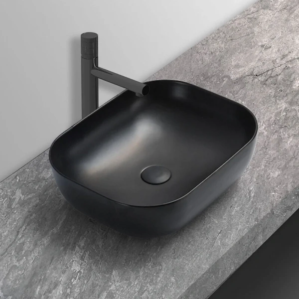 Раковина Vincea 50 см керамическая, черная матовая VBS-101MB Staron