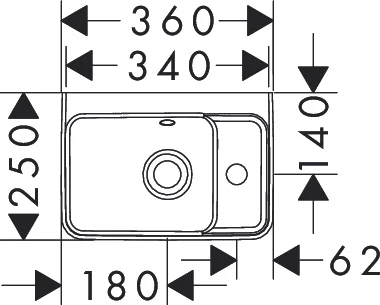 Раковина Hansgrohe Xuniva Q 36 см белая 60129450 Staron