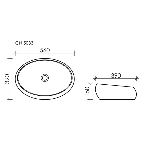 Раковина Ceramica Nova Element 56 см накладная CN5033
