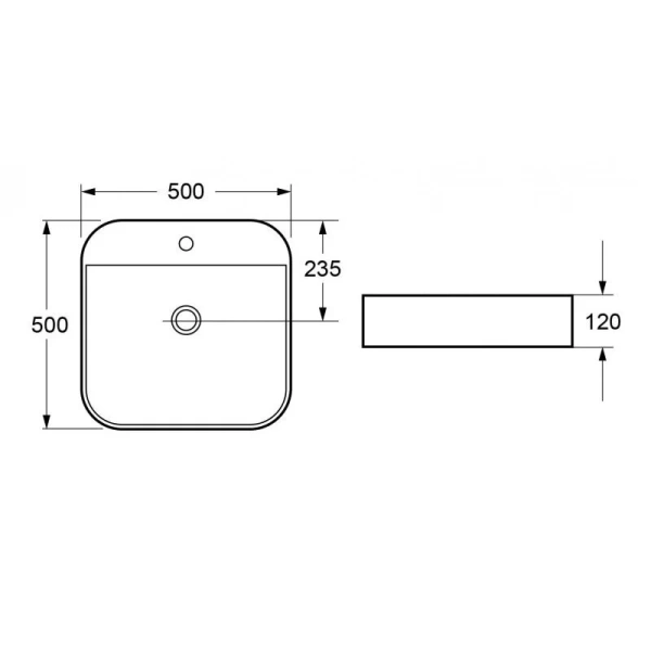 Раковина Cezares 50 см керамическая CZR-LFT-50-LVB