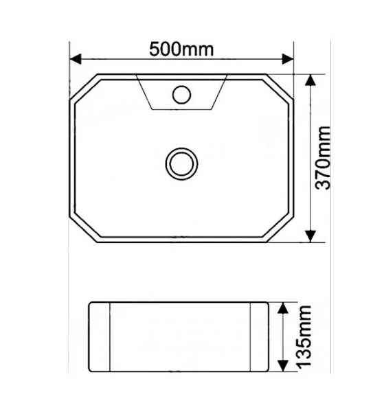 Раковина SantiLine 62 см накладная SL-1083