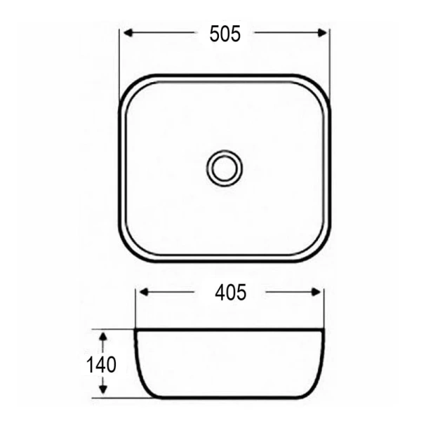 Раковина Azario 50.5 см накладная AZ-2143 SP