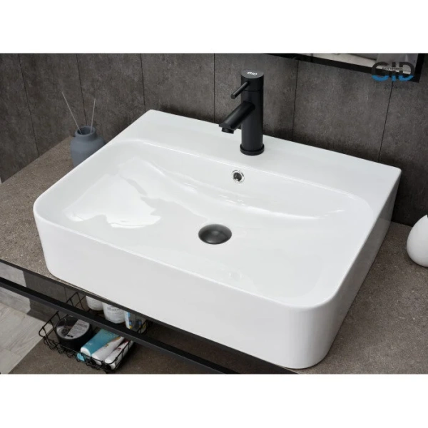 Раковина GID Geometrico N9258 60 см белая 51218 Staron